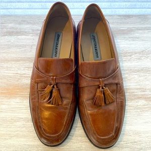 Men’s Johnston & Murphy Brown Leather Loafers with Tassels Size 10.5